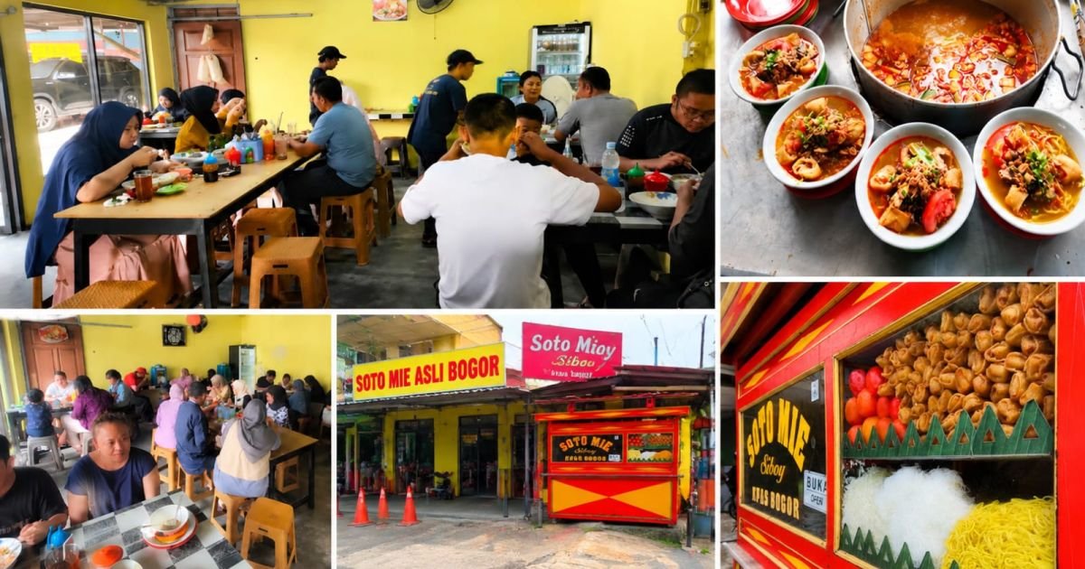 Soto Mie Si Boy, yang berlokasi di Jl. Kol. Ahmad Syam No.22 Blok A, RT 07/RW 10, Tanah Baru, Kecamatan Bogor Utara, Kota Bogor, Jawa Barat 16154.