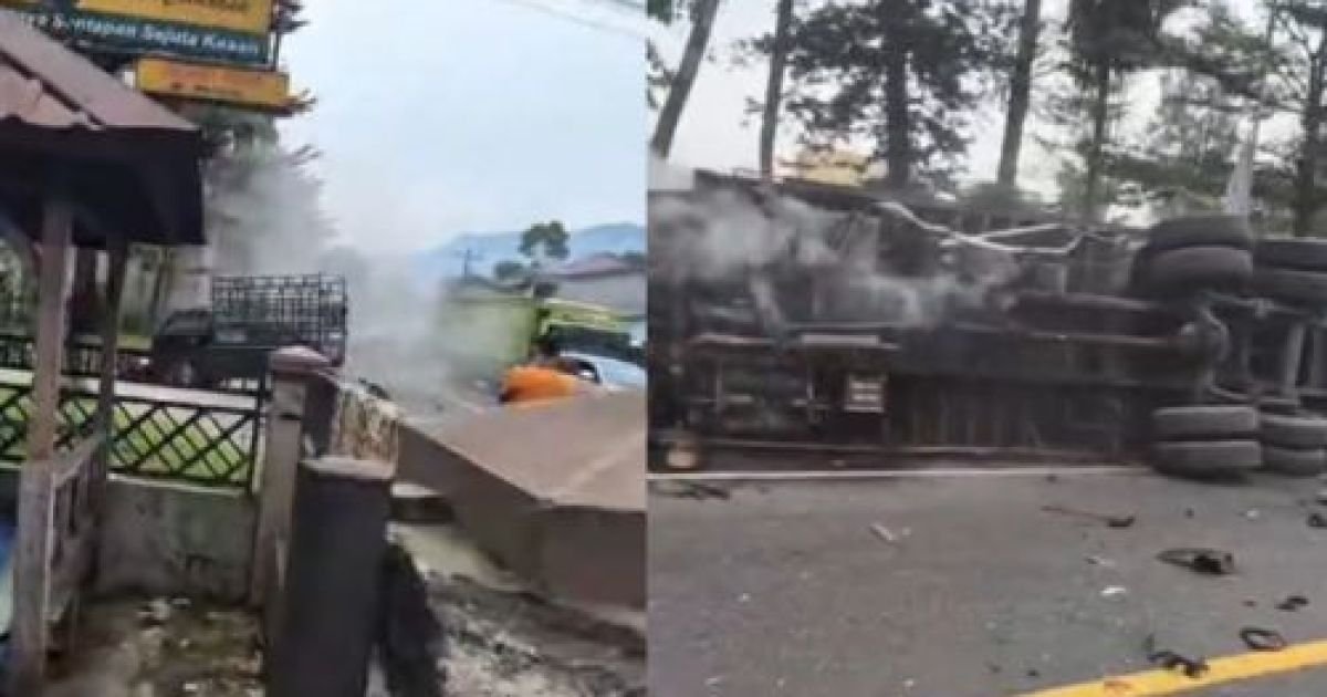 Kecelakaan beruntun terjadi di Jalan Jamin Ginting, Desa Suka Makmur, Kecamatan Sibolangit, Kabupaten Deli Serdang
