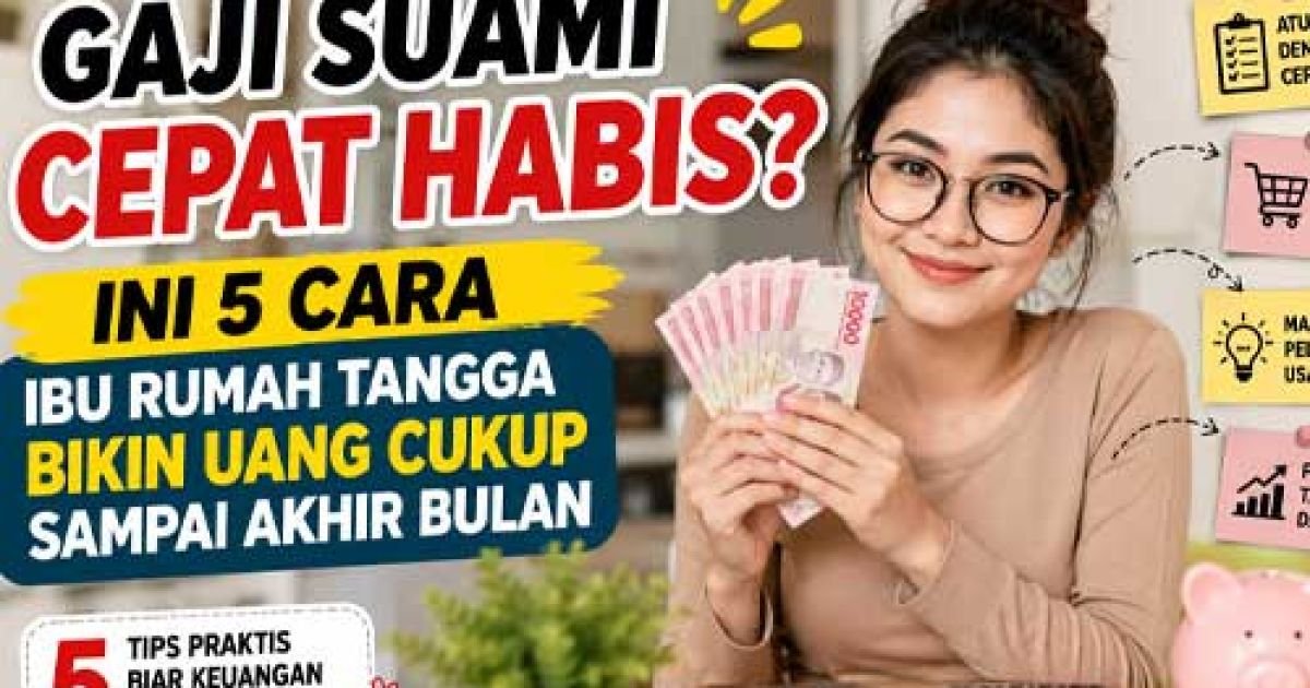 Ilustrasi cara mengatur gaji suami agar tidak cepat habis.