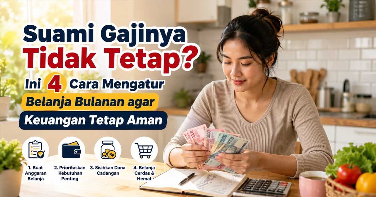 Suami Gajinya Tidak Tetap? Ini 4 Cara Mengatur Belanja Bulanan agar Keuangan Tetap Aman