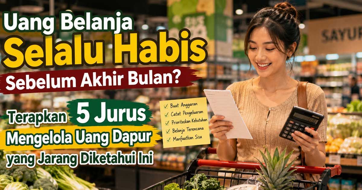 Uang Belanja Selalu Habis Sebelum Akhir Bulan?  Terapkan 5 Jurus Mengelola Uang Dapur yang Jarang Diketahui Ini