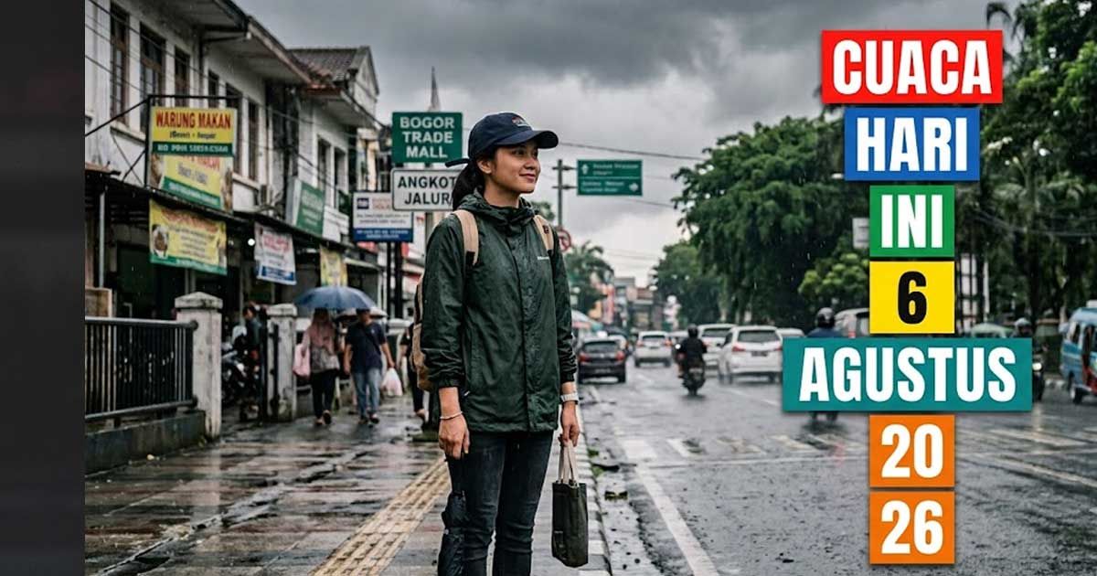Prediksi Cuaca Hari Ini 6 Agustus 2026, Bogor dan Depok Berawan
