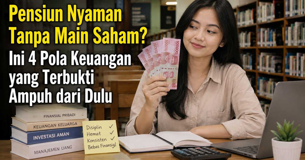 Pensiun nyaman tanpa investasi saham? Simak 4 pola keuangan sederhana yang terbukti efektif sejak dulu untuk membangun masa tua lebih aman.