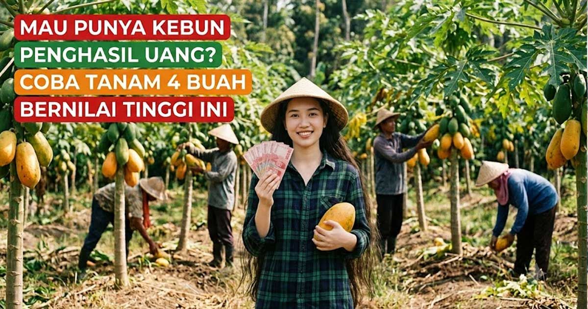 Punya kebun penghasil uang? Simak 4 tanaman buah bernilai tinggi yang berpotensi memberikan keuntungan jangka panjang dengan peluang pasar menjanjikan.