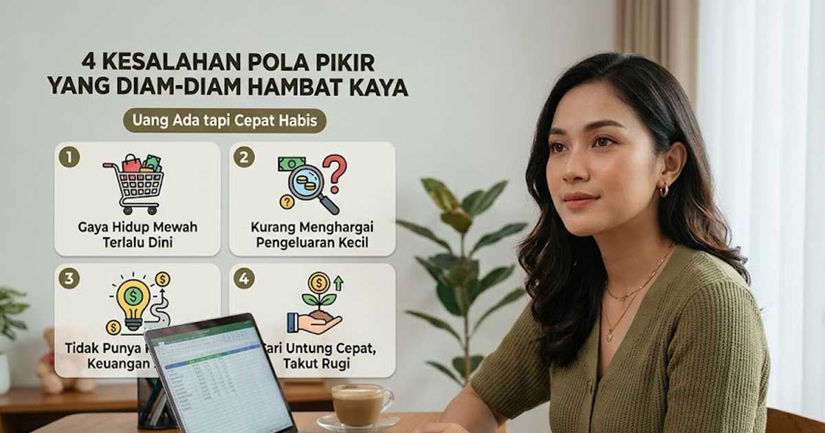 Kesalahan pola pikir bisa menghambat seseorang menjadi kaya. Kenali kebiasaan yang membuat uang cepat habis dan mulai perbaiki keuangan.