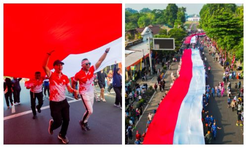 Kirab Bendera 500 Meter Meriahkan Festival Merah Putih Ke-11 di Kota Bogor