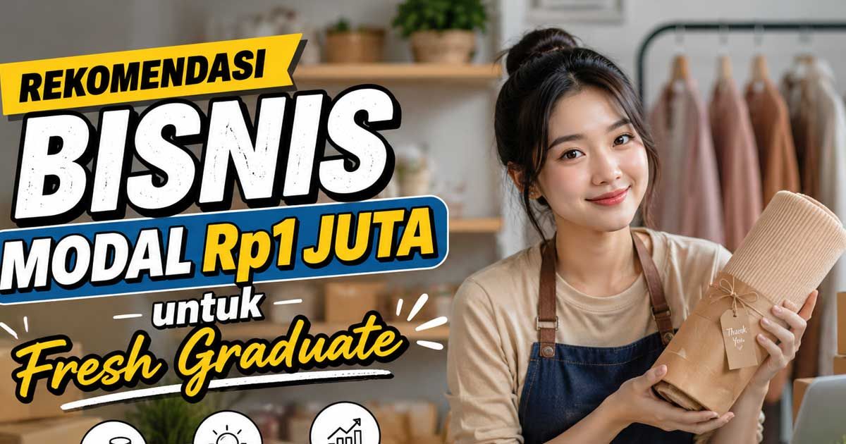 Rekomendasi bisnis modal Rp1 juta untuk fresh graduate yang mudah dijalankan, minim risiko, dan berpeluang menghasilkan cuan. Salah satunya konten digital.