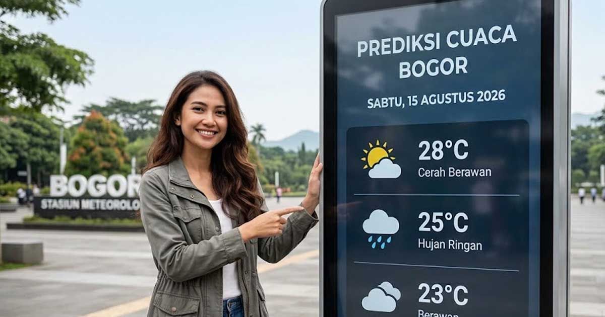 Prediksi Cuaca Bogor dan Cibinong 14 Agustus 2026, Cerah Berawan