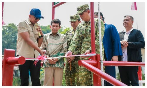 Peresmian Dilakukan Secara Daring, Prabowo Bangga dengan Pembangunan Jembatan dan Sumur Bor