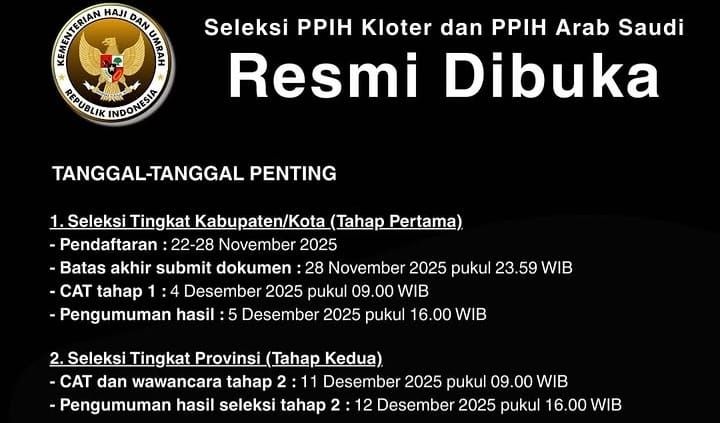 Seleksi Petugas Haji 2027 Dibuka, Kemenhaj Cari yang Profesional dan Berintegritas