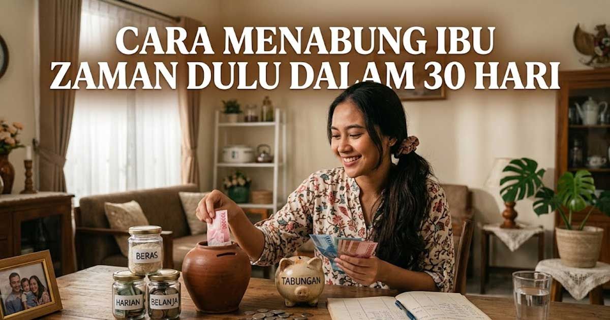 4 Cara Menabung Ibu Zaman Dulu dalam Waktu 30 Hari, Keluarga Tercukupi