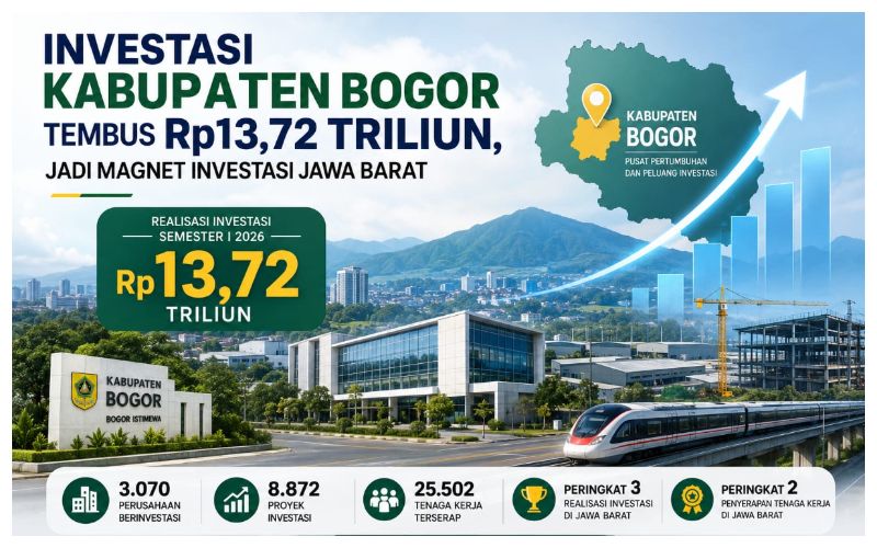 Kabupaten Bogor Tampil Gemilang: Investasi Tembus Rp13,72 Triliun, Serap 25.502 Tenaga Kerja
