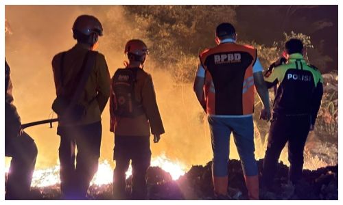 Kebakaran TPA Galuga Bogor Meluas, Petugas Gabungan Berjuang Padamkan Api