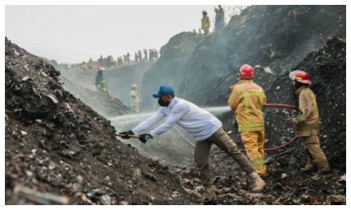 Api di TPA Galuga Bogor Padam Total, Petugas Tetap Siaga di Lokasi